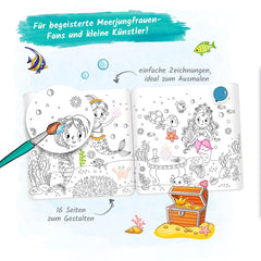 TROTSCH - Mermaid Sticker Colouring Book Arts and Crafts - German Edition