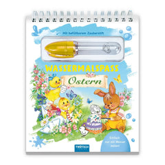 TROTSCH Easter Watercolour Fun Arts & Crafts book cover features vibrant bunnies, eggs, and flowers in a festive design.