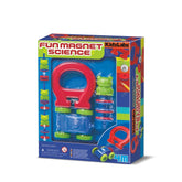 4M KidzLabs Fun Magnet Science Educational toy in glossy cardboard packaging with red, blue, and green design elements.