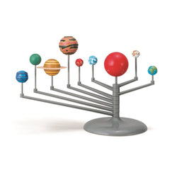 4M KidzLabs Planetarium features a metallic stand with symmetrical arms and glossy colored balls, designed for educational pu
