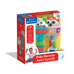 Baby Clementoni - Baby Maracas Amici Cuccioli Giocattoli Attività Baby - Edizione Italiana