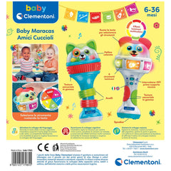 Baby Clementoni - Baby Maracas Amici Cuccioli Giocattoli Attività Baby - Edizione Italiana