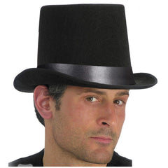 Carnival Toys - Black Felt Top Hat For Dress Up Fun And Imaginative Play - Pretend Professions And Role Playing