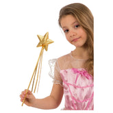 Carnival Toys - Bacchetta Magica in Tessuto Dorato da 37 Cm per Avventure di Gioco di Ruolo Magiche - Professioni Immaginarie e Gioco di Ruolo