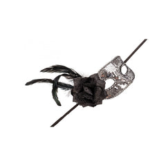 Carnival Toys - Half-Face Mask With Silver Sequins For Creative Play And Imaginative Fun - Pretend Professions And Role Playing