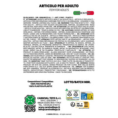 Carnival Toys - Giochi di ruolo - Parrucca riccia rossa - Adulto - Made in Italy