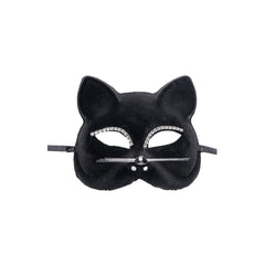 Carnival Toys - Giochi di ruolo - Maschera di velluto gatto - Nera - 6+ Anni