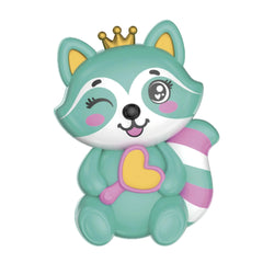 Clementoni Crazy Chic - Starry Paws Trousse Make-Up Set for Kids Ages 6 Years+ - Kawaii Raccoon-Themed Travel Cosmetic Palette with 6 Eyeshadows, Lipstick and Applicator