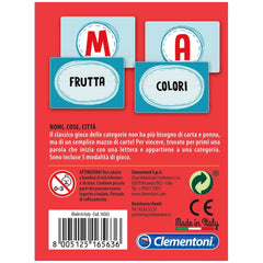 Clementoni - Nomi Cose Città Giochi di Carte - Edizione Italiana