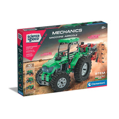 Clementoni Scienza E Gioco Build - Mechanics Build 10 Models - Tractors And Agricultural Equipment Construction Set Toys