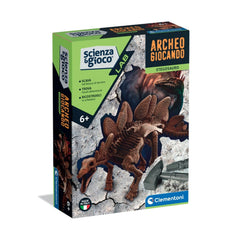 Clementoni - Scienza-Gioco-LAB-ArcheoGiocando-Stegosauro - Giocattoli-Set di Gioco