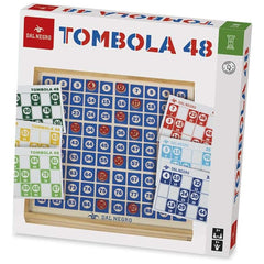 Dal Negro - Set di Giochi da Tavolo Tombola in Legno con 48 Carte