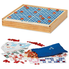 Dal Negro - Set di Giochi da Tavolo Tombola in Legno con 48 Carte