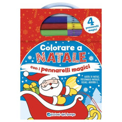Edizioni del Borgo - Colorare a Natale con i Pennarelli Magici - Book Age: +4 - EDB57053A - Italian Edition