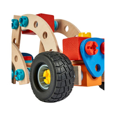 Eichhorn Construct - Beach Dune Buggy Construction Set for Kids Ages 4 Years+ - 84-Piece FSC-Certified Wooden Engineering Toy with Heavy Duty Wheels and Stable Chassis Body