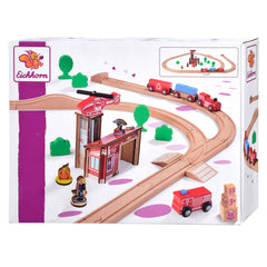 Eichhorn - Set di Gioco Pista del Treno con Ponte - 33 Pezzi - Treni Giocattolo & Set di Treni - Treni Giocattolo & Set di Treni