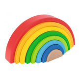 Eichhorn - Arcobaleno di Legno Impilabile - 8 Pezzi - Giocattoli per Attività per Bambini - Giocattoli per Attività per Bambini