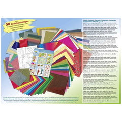 Folia - Jumbo Bastelbox Scatola per Lavoretti di Carta 107 Pezzi Multicolore - Arti e Mestieri