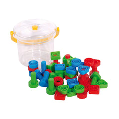 Gowi - Screw Set - 48 Pieces In A Bucket - Baby Activity Toys