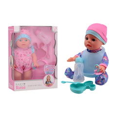 Johntoy - Bambola Baby Rose che Beve e Fa Pipì 30Cm - Bambole, Set da Gioco e Figure Giocattolo