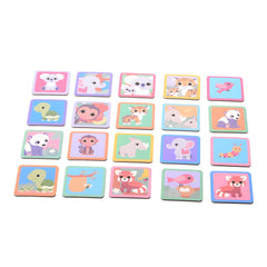 Johntoy - Il Gioco di Carte della Famiglia Wooden Wildies Memo