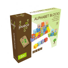 Johntoy - Blocchi di Legno dell'Alfabeto 30 Pezzi - Giocattoli per Attività per Bambini