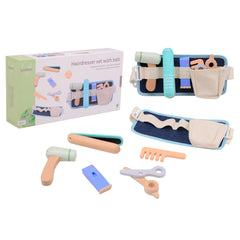 Johntoy - Set da Parrucchiere in Legno con Cintura - Professioni Fittizie e Gioco di Ruolo