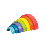 Johntoy - Wooden Rainbow 7 Pieces - Sorting & Stacking Toys
