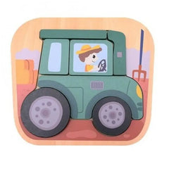 Joueco - Mini Puzzle di Legno della Fattoria - Puzzle