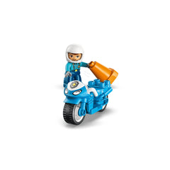 LEGO - DUPLO Moto della Polizia Blu - Set di Giocattoli da Costruzione