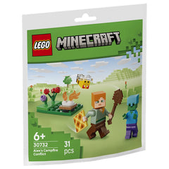 LEGO - Minecraft - Il Conflitto del Falò di Alex - Set di Costruzione Giocattoli