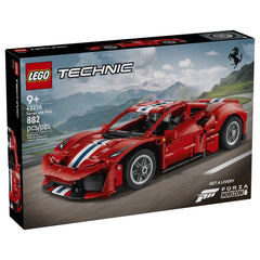 LEGO - Technic Ferrari 488 Pista Car - Construction Set Toys 882 Pcs Age +9 - 42235