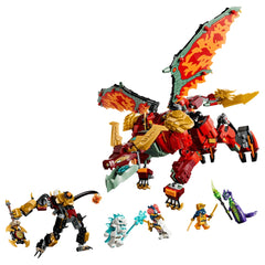 LEGO - Ninjago Wyldfyre's Transforming Dragon Mech - Construction Set Toys - +9 - 72071868