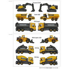 Majorette - Assortimento di veicoli da costruzione Volvo in confezione da 3 pezzi