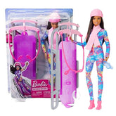 Mattel - Barbie Bambola Sport Invernali su Slitta - Giocattoli Figure e Set di Gioco