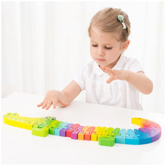 New Classic Toys - Puzzle dell'alfabeto - Coccodrillo - Giochi educativi