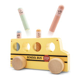 New Classic Toys - Giochi Prima Infanzia e Neonati - Autobus Scolastico in Legno - 24M+