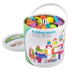 New Classic Toys - Blocchi da Costruzione in un Tamburo - Colore Fantasia - 100 Pezzi - Giocattoli da Costruzione