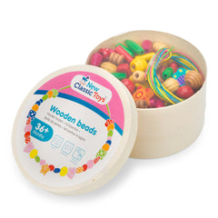 New Classic Toys - Perline da infilare - 230 pezzi e 4 cordini - Arti e Mestieri