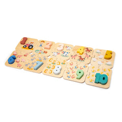 New Classic Toys - Puzzle Numerico - Fattoria - Giocattoli Educativi