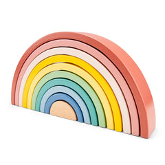 New Classic Toys - Wooden Rainbow - 10Pcs. - Sorting & Stacking Toys