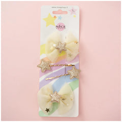 Nice - Classy Ribbon Hair Clip Set - Personal Care
