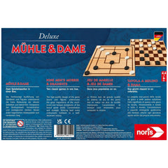 Noris - Deluxe - Morris & Checkers - Board Games - International Edition - Board Games