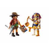 PLAYMOBIL - DuoPack Cacciatore di Tesori e Mummia - Set di Gioco