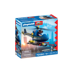 PLAYMOBIL - Elicottero della Polizia - City Action - +4 - 72080 - 80772080