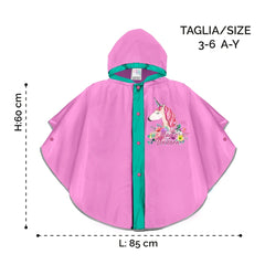 Perletti - Poncho - Poncho Magico Unicorno - Riflettente - 3-6 Anni