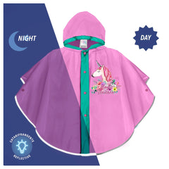Perletti - Poncho - Poncho Magico Unicorno - Riflettente - 3-6 Anni