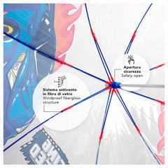 Perletti - Ombrelli - Ombrello Auto da Corsa - Antivento - 3-6 Anni