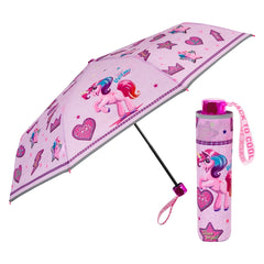 Perletti - Ombrelli - Ombrello Pieghevole Unicorno - Antivento - 3-6 Anni