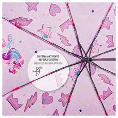 Perletti - Ombrelli - Ombrello Pieghevole Unicorno - Antivento - 3-6 Anni